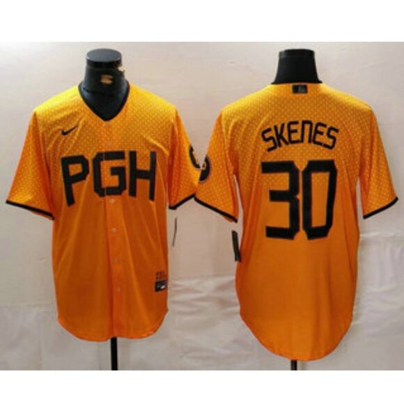 Mens Youths Kids Womens 30 Paul Skenes Stitched Yellow Jersey